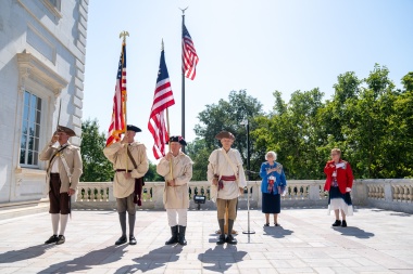 SAR American Flag ceremony presentation 