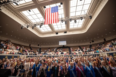 Wide shot of Constitution Hall at Installation Ceremony