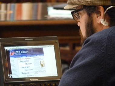 "Who Do You Think You Are?" producer overseeing the filming of the DAR website.
