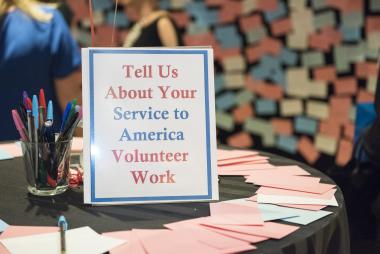 DAR members shared their stories of more than 3.5 million hours of volunteer work over the past year at Service to America Night.