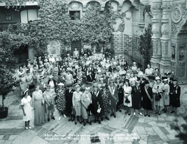 1946 - Representatives from chapters across California gathered for their 38th annual state conference at the Mission Inn (now a National Historic Landmark) in Riverside, CA.