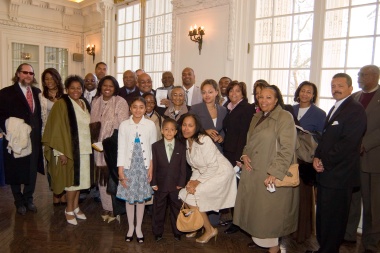 April 12, 2009 - Members of Marian Anderson's family gather in the O'Byrne Gallery at DAR Headquarters.