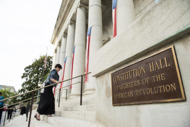 DAR members arrive at Constitution Hall for the 126th Continental Congress June 28-July 1, 2017.