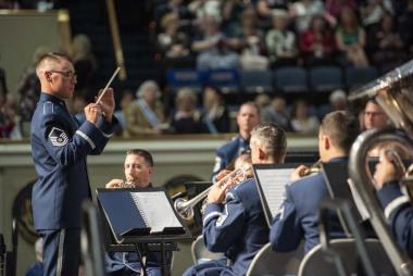 The United States Air Force Band provided music for the Opening Night Ceremony.