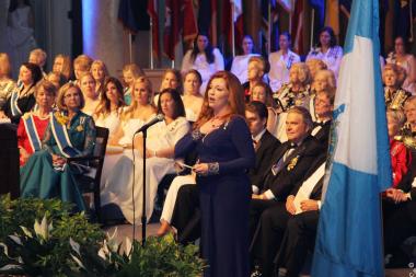 Sarah Davis, a talented soprano and DAR member, provided outstanding musical entertainment on Opening Night.