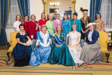 DAR members through the decades. The DAR member actresses who portrayed their historical member counterpart in the 125th Congress Anniversary Commemorative Performance. 