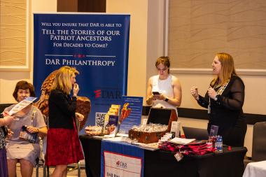 DAR Philanthropy table from Sparkle in Service Night