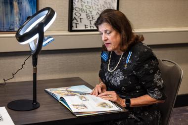 Lady reading book