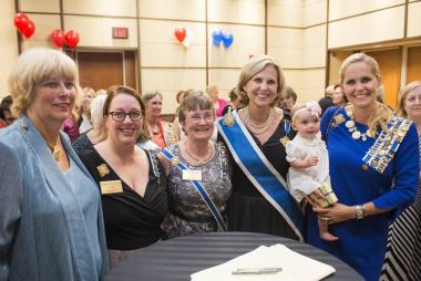 President General Lynn Young, daughter Lindsey Witte and granddaughter, Campbell, show off two (and eventually three!) generations of DAR membership, and celebrate their newly discovered patriot ancestors along with New Jersey DAR members.