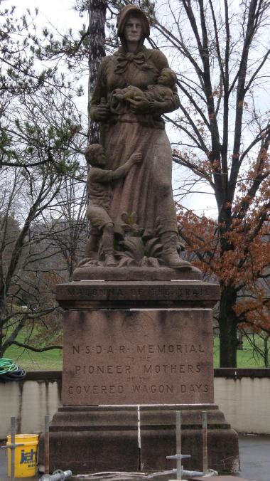 Grant Recipient, Historic Preservation Category: Wheeling Chapter, Wheeling, W.V. The Madonna of the Trail is a series of 12 monuments erected by the NSDAR along the National Old Trails Road to recognize the pioneering spirit of women who helped form our nation. Wheeling's Madonna of the Trail was in need of restoration and protective measures.
