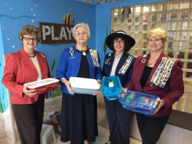 The Jackson-Madison Chapter, TN, delivered "Jared Boxes" to the pediatric unit of their local hospital. The boxes contain small gifts, toys, games and fun activities to lift the spirits of young hospital patients.