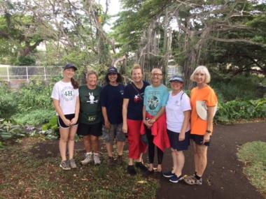 The Aloha Chapter, HI, worked on cleaning up the stream and park at Lilu'okalani Gardens in Honolulu.