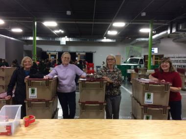 The Skokie Valley Chapter, IL, donated 610 books to Bernie's Book Bank and volunteered with them to package books into bins and get them ready to be delivered to Pre-K through first grade children at risk.