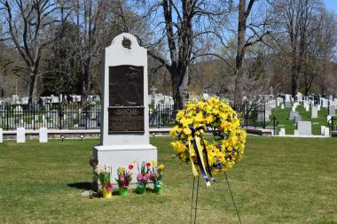 The Margaret Corbin Monument in the West Point Cemetery. Originally dedicated by the DAR in 1926, and rededicated in 2018.