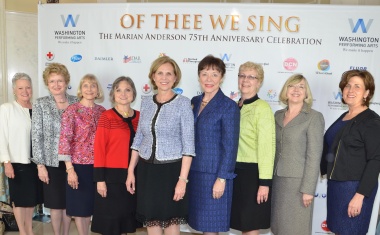 April 12, 2014 - DAR President General Lynn Young and DAR Executive Officers attend a reception at the Red Cross prior to the "Of Thee We Sing: The Marian Anderson 75th Anniversary Celebration" in DAR Constitution Hall.