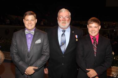 The National Defense Night Ceremony also honored outstanding individuals who volunteer for our nation’s veterans, including the DAR National Outstanding Veteran Volunteer, John Schuler, and the DAR National Outstanding Youth Volunteers, twins Caleb and Logan Humphrey. 