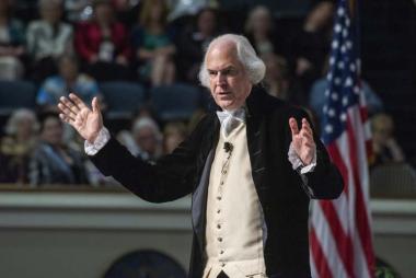 Historical Interpreter, Dean Malissa provided the Opening Night Ceremony’s featured performance, with a rousing speech as President George Washington. Mr. Malissa was also presented the DAR History Award Medal for his years of devotion to portraying and educating the public about our nation’s first President.