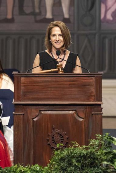 Award winning documentary filmmaker, Lynn Novick, provided the keynote address during the Opening Night Ceremony of the 127th Continental Congress.