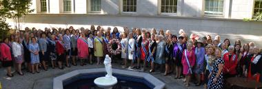DAR members gather for wreath remembrance. 