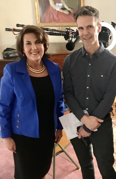 President General Denise VanBuren with Rob Rapley, producer of the PBS documentary “Voice of Freedom” after her February 2020 interview for the documentary.