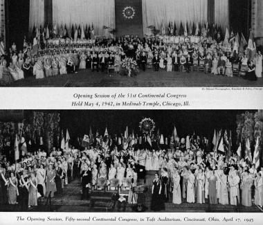 Top: 51st Continental Congress, Chicago, IL Bottom: 52nd Continental Congress, Cincinnati, OH