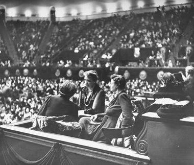 Eleanor Roosevelt attending the concert of Marian Anderson at DAR Constitution Hall in January 7, 1943.