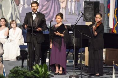 The Leesburg String Ensemble provided a musical performance during the Opening Night Ceremony in celebration of the newly renovated Constitution Hall stage that was an homage to the first concert held in DAR Constitution Hall in 1929.