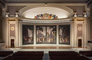 The newly restored Constitution Hall stage!