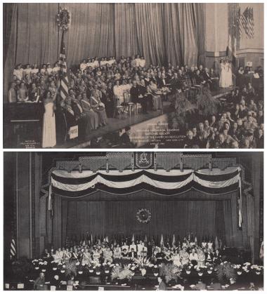 Top: 53rd Continental Congress, Waldorf Astoria, New York City Bottom: 54th Continental Congress, Atlantic City, NJ