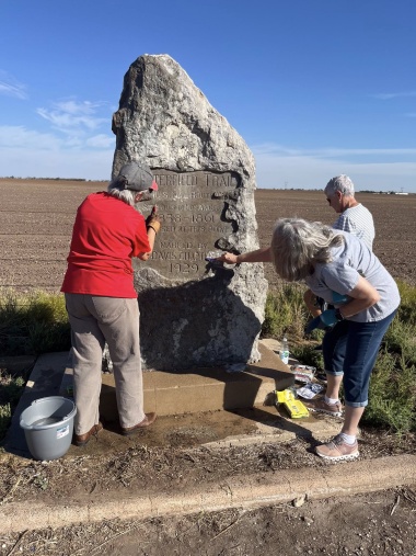 Members lovingly cleaned, repaired, and maintained headstones in historic cemeteries