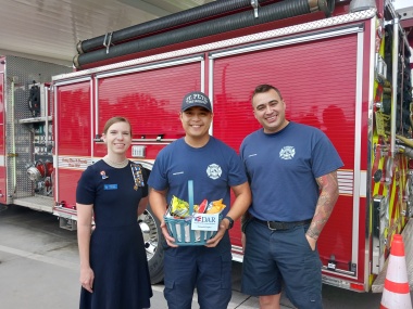 Firefighters, police officers, EMTs, and teachers were honored with lunches, thank-you gifts, and words of gratitude.