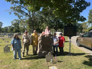 Members restored plaques and monuments