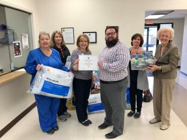 William Dudley Chapter collected and donated supplies to the local Fleming County Social Services Office