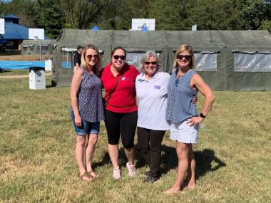 The Sarah Polk Chapter handed out water and picked up trash at VetFest, a fun and informational event for local veterans