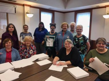 George Clinton Chapter volunteered at their location History Center