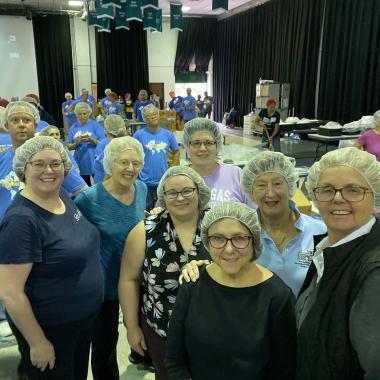 The Bucks County Chapter volunteered at a Feed My Starving Children event, where they helped pack enough meals to feed 308 children for a year!