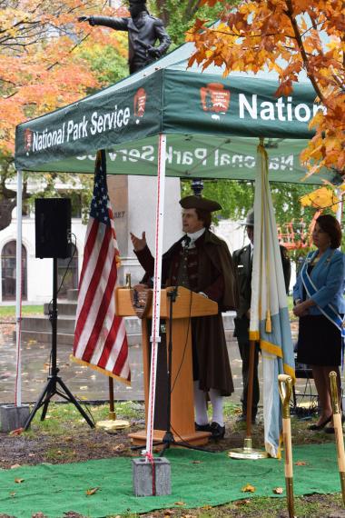 Thomas Jefferson was quite the crowd pleaser as he shared some words of wisdom both from his time spent working in Independence Hall as well as his interest in arboriculture and horticulture.