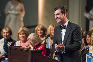 Andrew Hohns, USA250 Board Chair and U.S. Semiquincentennial Commissioner, delivers remarks about the upcoming 250th anniversary and how he hopes members will be involved in the commemoration planning and celebration.