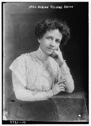From a young age, Albion Bacon contributed to her community through volunteer work. She helped organize a Flower Mission group, the Anti-Tuberculosis League and the Working Girls’ Association. She found that housing was a key issue to poverty in quickly urbanizing cities, and so she worked to promote a statewide housing law to address the issue of substandard housing. This was just the first of many pieces of legislation Albion would propose and promote that would be adopted in her state. She earned a reput