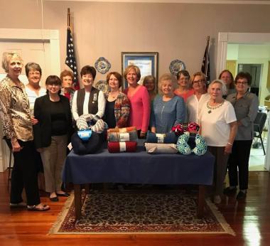 The Barnard Trail Chapter donated neck pillows and lap blankets for cancer chemotherapy patients at their local hospital.