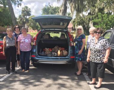 The Bartow Chapter collected and donated canned goods and other non-perishable items to their community’s Bartow Church Service Center.