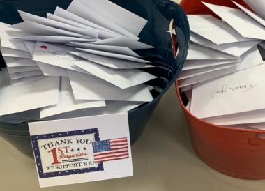 The Bend Chapter made 200 thank-you cards for local first responders and medical workers