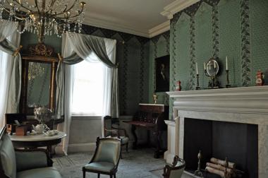 The Morris-Jumel Mansion, built for Colonel Roger Morris as a summer retreat in 1765, is the oldest house in Manhattan. The Morris family fled their home once the Revolutionary War began, and the house stood mostly vacant until General George Washington used it as a headquarters in late 1776. Though the home’s location proved pivotal to the victory of the Battle of Harlem Heights, Washington and his men were soon forced to retreat, and Hessian soldiers took over the house. In 1810, Stephen Jumel, a French w