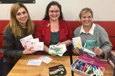 The Elanor Wilson Chapter wrote encouraging notes to those recently diagnosed with Breast Cancer through Girls Love Mail.