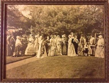 In 1926, the members of the Faith Trumbull Chapter, Norwich, CT., hosted a garden party at which the members dressed as former First Ladies.