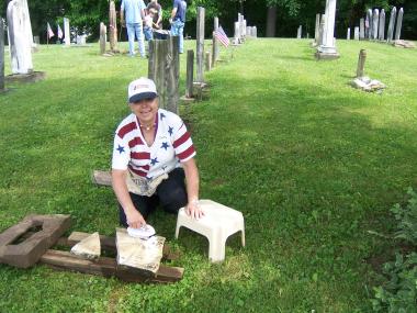 Grant Recipient, Historic Preservation Category: Granville Historical Society, Granville, Ohio An ongoing project since 1992, each summer, professional stone conservationists and local volunteers work to restore and preserve many of the historic headstones located within the Old Colony Burying Ground. A DAR grant was used to fund the 2013 summer session, during which 15 stones were completed. 