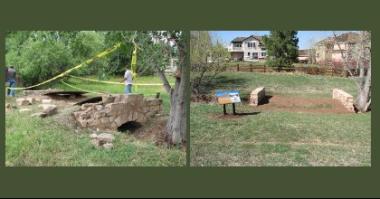 2011 Grant Recipient, Historical Preservation Category: Ken-Caryl Ranch Historical Society, Littleton, Colo. An early 20th Century stone bridge located on the historic Ken-Caryl Ranch was repaired and preserved through a Special Projects Grant. In addition to repairing holes, and replacing missing stones and capstones, the stream bed was cleared.