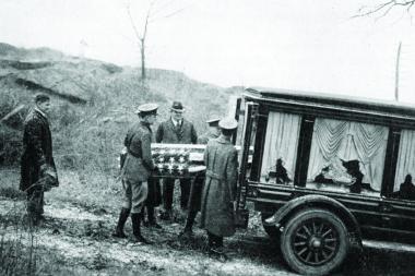 On March 16, 1926, the West Point Hospital surgeon oversaw the opening of the grave and also examined the remains and verified that not only were they those of a woman but that the left shoulder bones bore evidence of injury. An elaborately appointed hearse bore her casket to a grave in the cemetery beside the West Point old cadet chapel. 