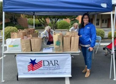 The Multnomah Chapter donated items to the Chemawa Indian School. 