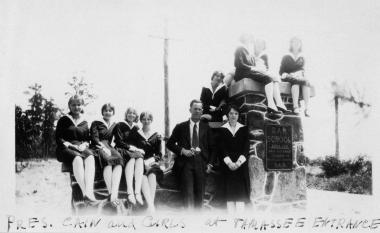 These photos are from the early years of Tamassee DAR School, which was the first school started by the DAR in 1919. The school opened with 23 female boarders and 23 boys enrolled as day students. Courses included math, English, social studies, history, home economics and carpentry.